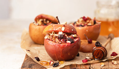 Manuka Honey Cinnamon Baked Apple